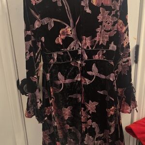 Floral Velvet Dress